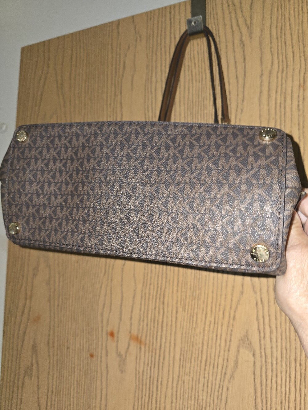 Michael Kors Brown MK Logo Chain-Accent Teagen Sm. - Picture 4 of 8